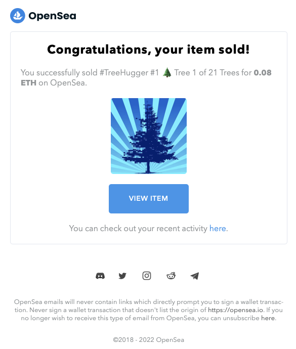 trees4eternity's tweet photo. 🙏Great! TreeHugger🌲Tree 1 was sold on @opensea #Ethereum blockchain

With his new #NFT, the owner protects a 32sqm, forever protected piece of forest🌲in #Canada, which sequesters 3.35t of CO2. In this way he is helping to mitigate the #ClimateDisruption and reduce his carbon👣 https://t.co/qqbiCNe7HB