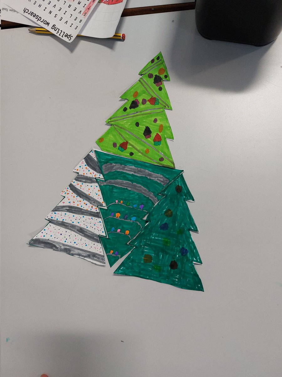 P3G have been looking at tessellation in maths. We made our own Christmas tree and worked collaboratively to create larger trees!