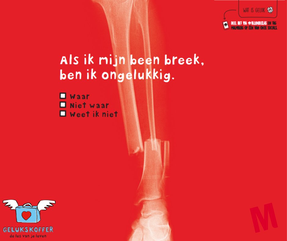 Van Malmberg voor jou: je wekelijkse portie positiviteit en deel je reactie met #blijindeklas!
Download en gebruik ze nog een keer: bit.ly/3Wz3oDy

#gelukskoffer