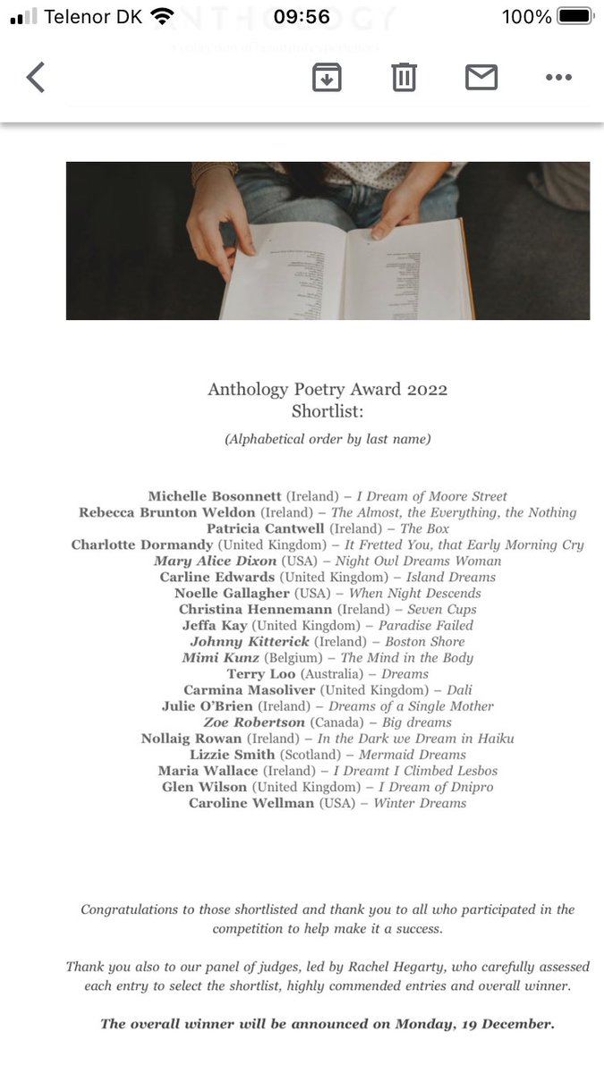 Congratulations to the finalists of the Anthology Poetry Award! 
Stay tuned for the winner announcement tomorrow!

#poetrycompetition #poetrycommunity #poetryaward
