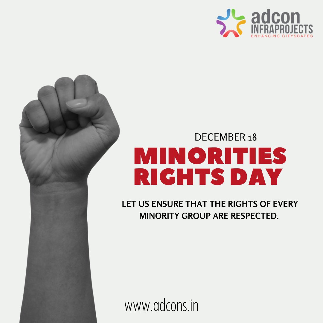 Adcon_infra's tweet photo. 'The minority yields to the majority.' #minoritiesrightsday
#adconmeridian #adcon #teamadcon #redevelopment #brandadcon #enhancingcitiscapes #realestatestyle #luxurylisting #realestateforsale #luxuryrealestate #realestateindia #realestate #realestatelife #luxuryhomes #luxhomes https://t.co/GkOLNw0b6R