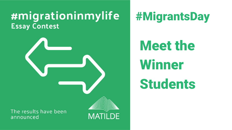 On #MigrantsDay #IMD22 meet the #migrationinmylife Essay Contest winners! 7 students expressed their relationship with migration in creative ways ➡️matilde-migration.eu/press-releases…