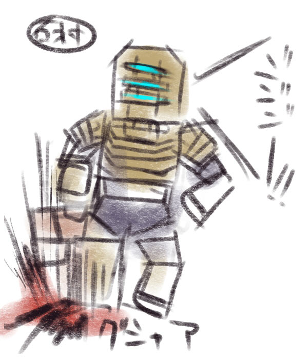 デッドスペースおめでとうこれは昔々に描いたかんたんアイザック 