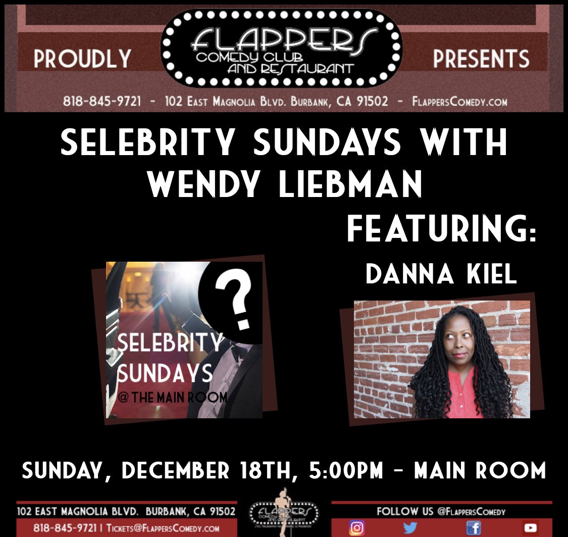 #Sunday Meet us @amandacohen27 @jessicawinther @WendyLiebman and more! @FlappersComedy Sunday at 5pm Get Tickets flc.cc/6P1ZYH7