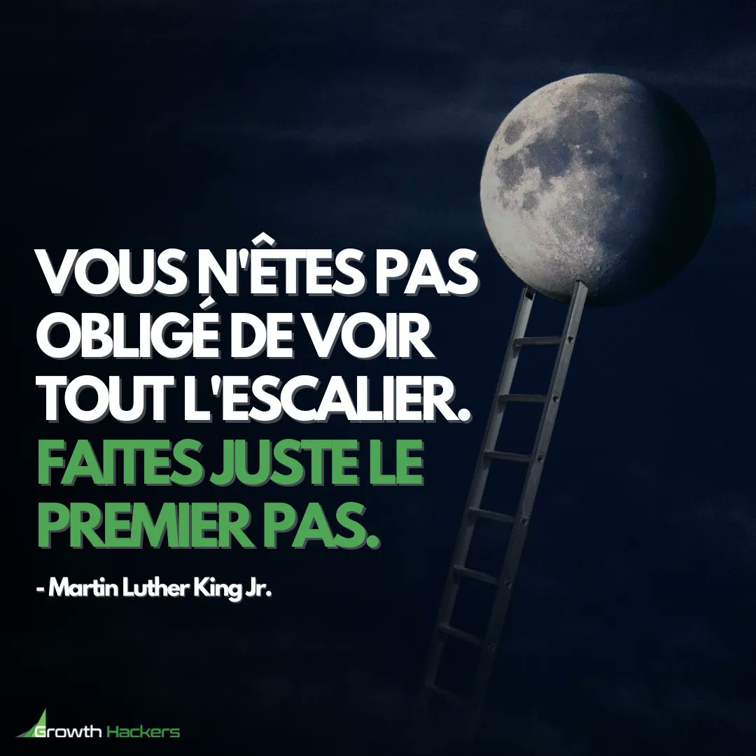 JonathanAufray's tweet photo. Vous n'êtes pas obligé de voir tout l'escalier.
Faites juste le premier pas.
- Martin Luther King Jr.
#Escalier #Escaliers #TauxDeConversion #RefonteSiteWeb #ConceptCréatif #RéférencementSurMesure #PositionnementWeb #BriefDeCommunication #StudioGraphique https://t.co/ILuhcJbjgi
