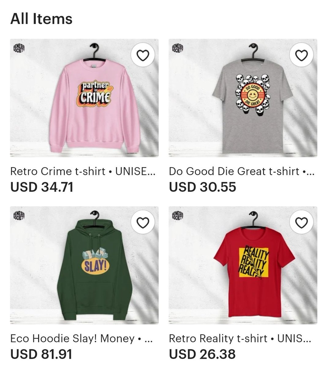 New merch items in shop, designed only for Etsy! 💫

etsy.com/shop/GenesisSo…

Thank you for checking out!

#etsy #vintage #retro #shirt #cotton #eco #hoodie #merch #merchandise #StrictlyFinal #france #Argentina #cool #trend #viral