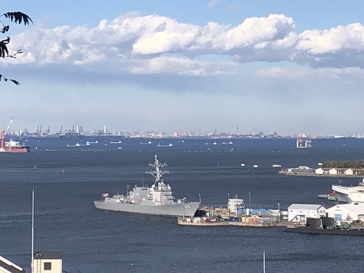 米海軍 #横須賀 バース12 CVN76ロナルド・レーガン HMP-W DDG114 USS