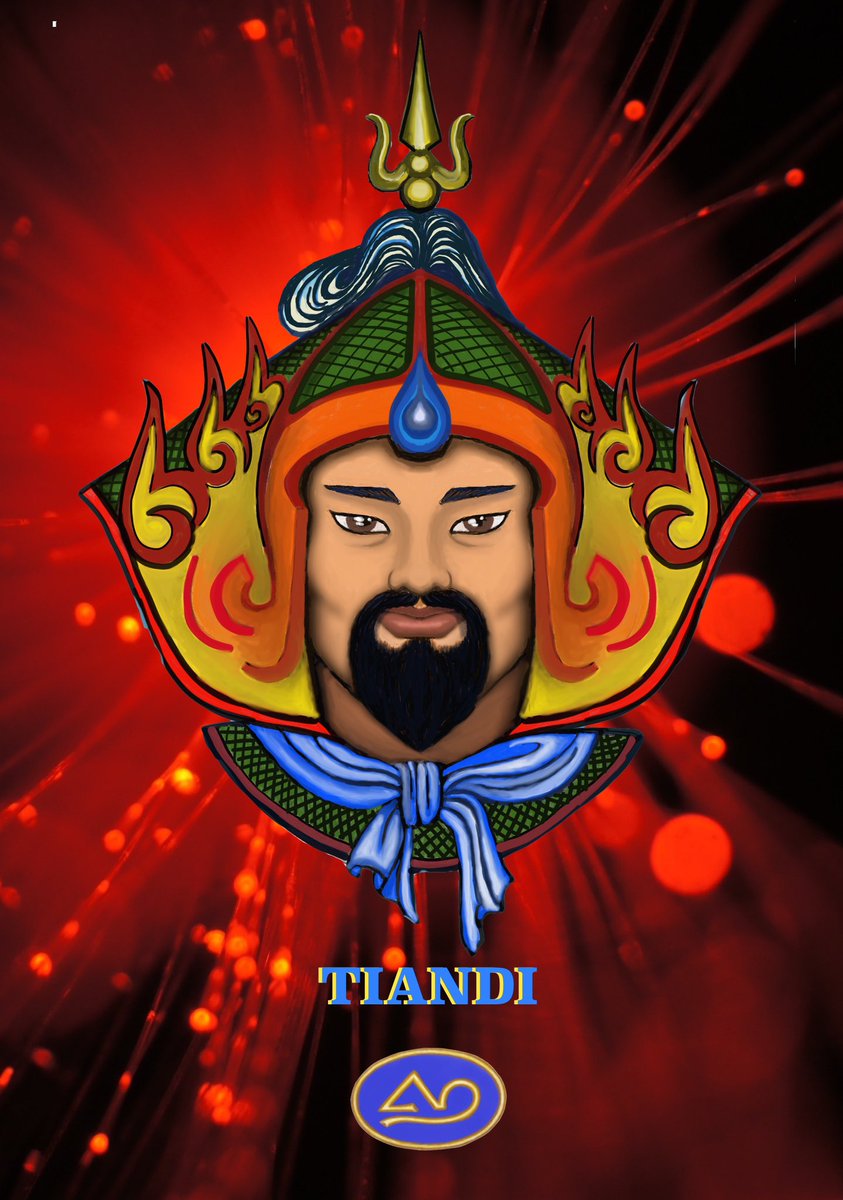 Elia42KA's tweet image. Muy buenos Días: en @los7soles estamos presentando todos Nuestros Diseños Mitológicos, sabemos que completooo, pues no está, pero en ello estamos: 
#DiosesChinos 
TIANDI ( conocido como SHANG TI) es el Dios Supremo; o primer gobernante celestial; TIAN “cielo”
