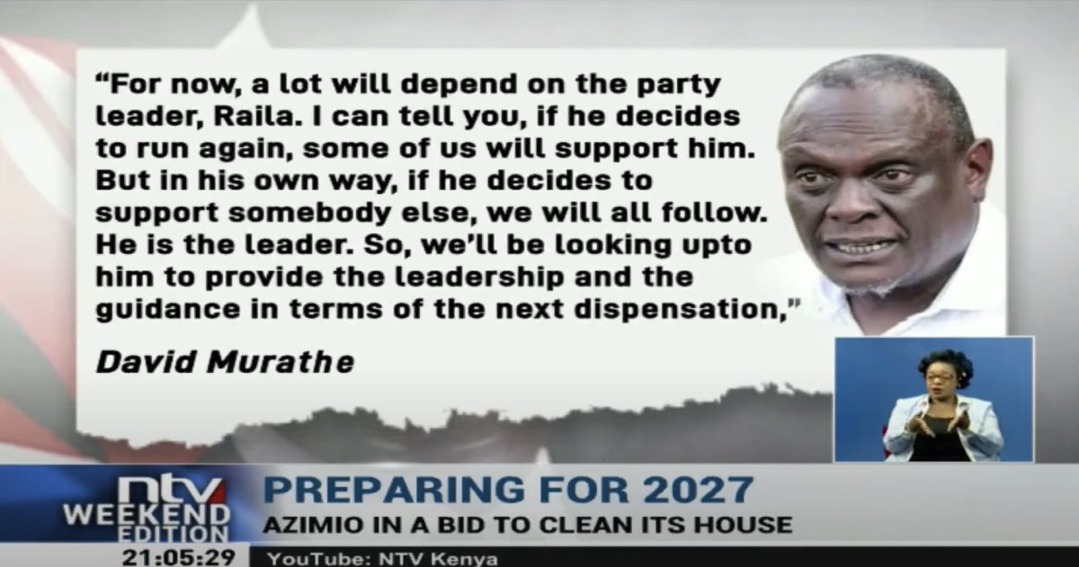 ntvkenya's tweet photo. Uhuru Kenyatta's allies declare Raila as the preferred candidate for the 2027 Elections
https://t.co/KwdCgQG3eh https://t.co/be9LhJS8I6