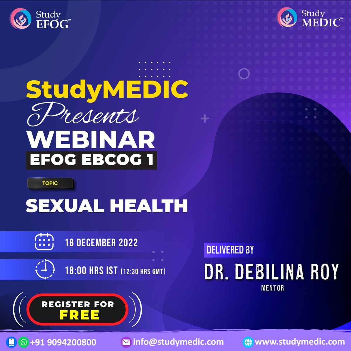 Study_MEDIC's tweet photo. WEBINAR for EFOG- EBCOG Part 1 Aspirants!
👉 Register Now https://t.co/qDDb5fWHy8
#EFOGpart1 #EFOG #EFOGebcog #StudyEFOGcourses #FreeSession #StudyMEDIClms #StudyMEDICapp #StudyMEDICeCourses #StudyMEDICeBooks #StudyMEDICosceApp https://t.co/8DRv51YvSV