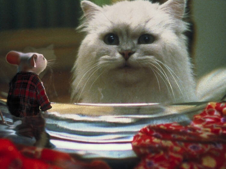 ArenStenslie's tweet photo. Today's the #23rdanniversary of @SonyPictures's #StuartLittle, based on the book by #EBWhite, and starring @GeenaDavisOrg, @hughlaurie, @JLIPNICKI, @realmikefox, and #NathanLane. 
#ColumbiaPictures #StuartLittle1999 #SnowbellTheCat #Geenadavis #HughLaurie #RobMinkoff https://t.co/1V4iWZbCv8