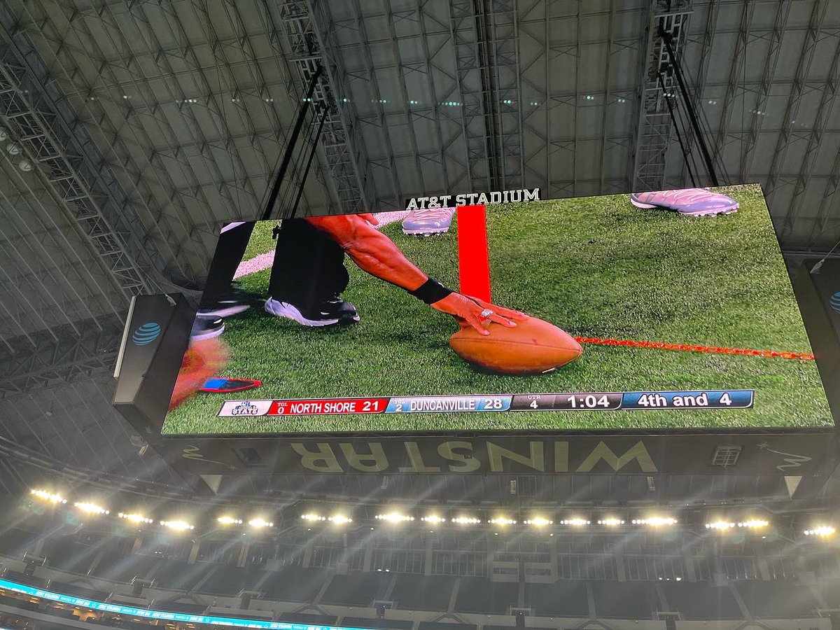 MetricDManning's tweet photo. It literally came down to inches but the @Duncanville_Fb finally got over the hump! Too excited for #Deuce, his teammates, and the coaching staff. Coach Samp, you’re finally a State Champ! #ProudDad #InvestedInThisProgram #Dville #Desoto #SOC #SouthernSector #Dallas https://t.co/xUkmhOzPfi