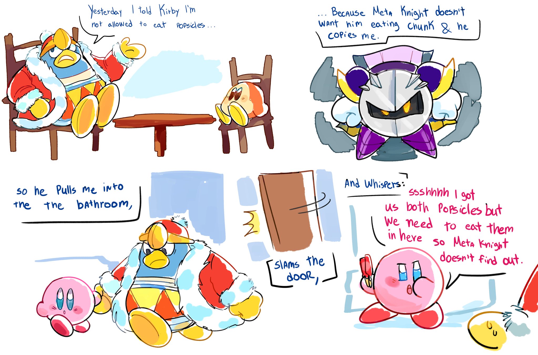 Lily S. on X: ⭐️ Kirby and Meta Knight 🗡 I did this to use as