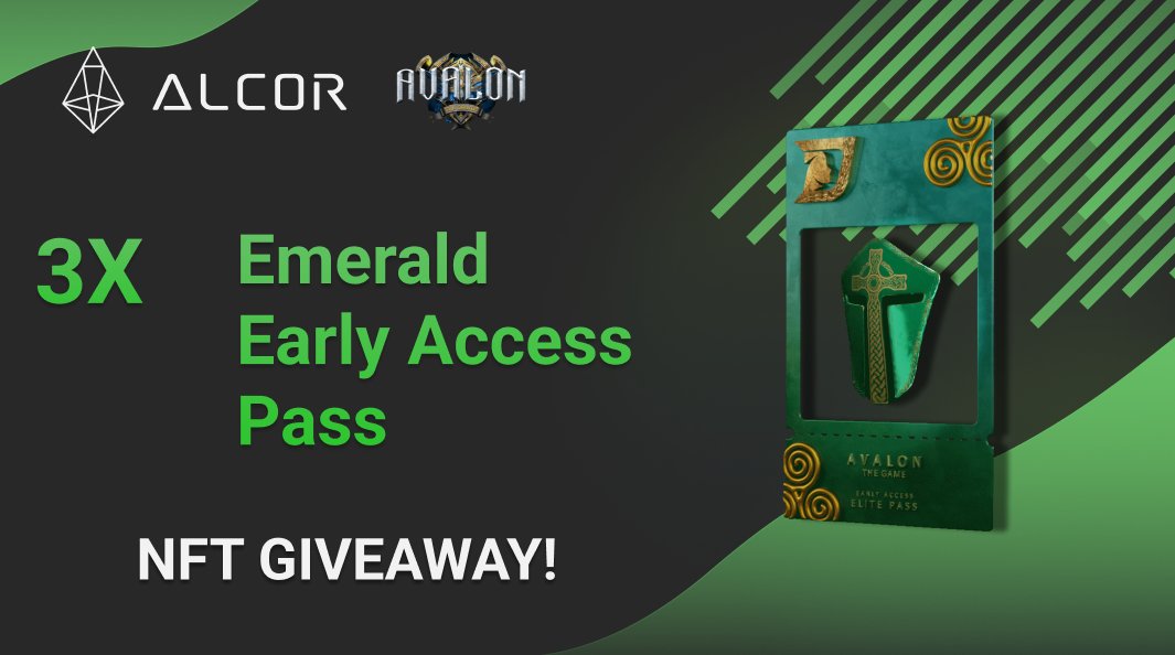 Alcor Exchange (@alcorexchange) on Twitter photo It´s time for a Giveaway! 🎉
We got 3 Early Access Passes from Avalon, an MPRPG built in Unreal Engine 5 🔥
Steps:
1. Follow <a href="/DanuGames/">AvalonTheGame</a> and <a href="/alcorexchange/">Alcor Exchange</a>✅
2. Like and retweet this post ❤️
3. Tag 3 friends
#WAX #WAXNFT #NFTGiveaways #FreeNFT #NFTCommmunity #NFT It´s time for a Giveaway! 🎉
We got 3 Early Access Passes from Avalon, an MPRPG built in Unreal Engine 5 🔥
Steps:
1. Follow <a href="/DanuGames/">AvalonTheGame</a> and <a href="/alcorexchange/">Alcor Exchange</a>✅
2. Like and retweet this post ❤️
3. Tag 3 friends
#WAX #WAXNFT #NFTGiveaways #FreeNFT #NFTCommmunity #NFT