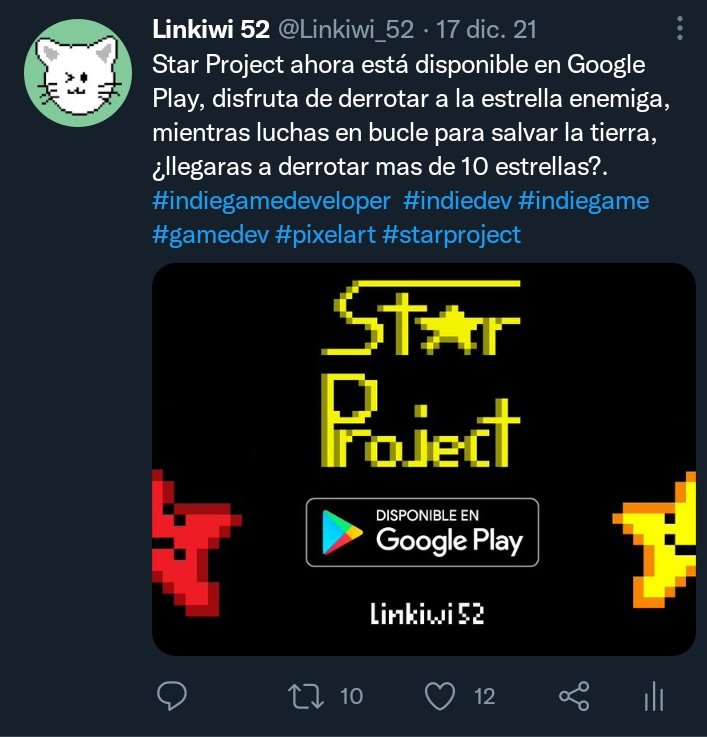 linkiwi52's tweet photo. Hace un año publique de manera oficial mi primer videojuego, del cual me siento orgulloso y espero continuar crear juegos con giros Interesante para el público y lo disfruten. https://t.co/3wudCBdidU