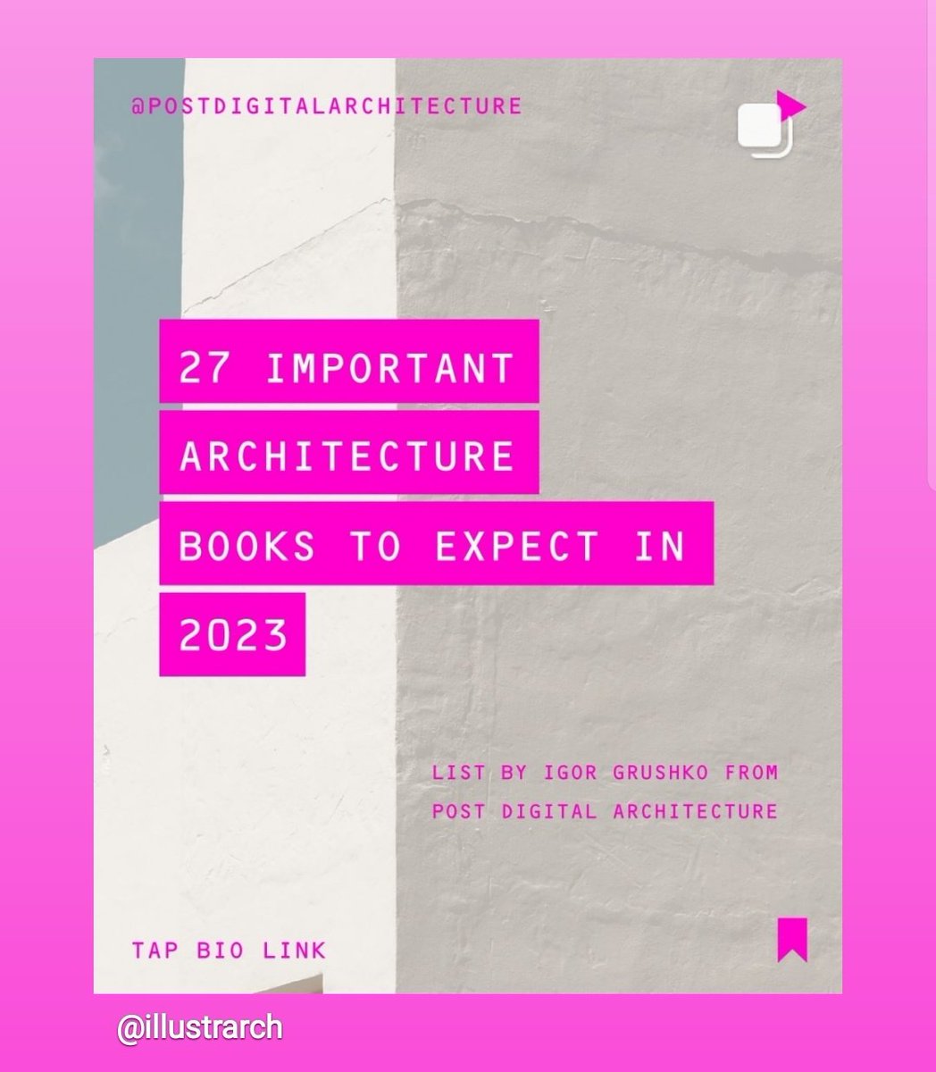 W_W_F's tweet image. Amazed &amp;amp; grateful to be on this list with many illustrious colleagues and mentors, such as @philipperahm @davidgissen @GREGLYNNFORM et al. 👏 Gordon Goff @oroeditions

Thank you @illustrarch #postdigitalarchitecture Igor Grushko for listing my upcoming book #digitalSTRUCTURES