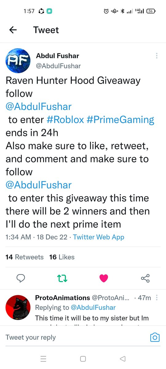 Abdul Fushar on X: Raven Hunter Hood Giveaway follow @AbdulFushar to enter  #Roblox #PrimeGaming ends in 24h  / X