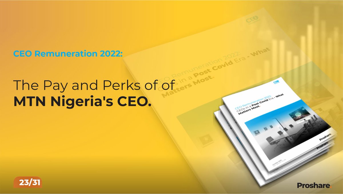 proshare's tweet photo. #CEORemuneration 2022: The Pay and Perks of @MTNNG's CEO
In 2021, the profit before tax of the telecom company rose by +46.11% which was higher than the previous year while the CEO’s pay fell by -35.10%.
https://t.co/4SKzSCDQgw
#AskProshare
#CEORemunerationReport https://t.co/wtGG61F97E