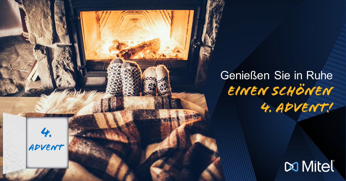 [#Mitel DACH] Einfach mal #Abschalten und die Hektik um die #Feiertage vergessen! Wir wünschen Ihnen einen #schönen und #erholsamen 4. #Advent!  🕯️ 🕯️ 🕯️ 🕯️
#Mitel #Advent #