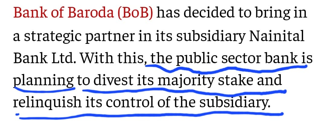 connect2mohits1's tweet photo. #save nainital bank ( subsidiary of Bank of baroda ) 
#stop disinvestment 
Our demand at par merger with BOB as BOB holds 98.57 % shares https://t.co/iVfXOhROki