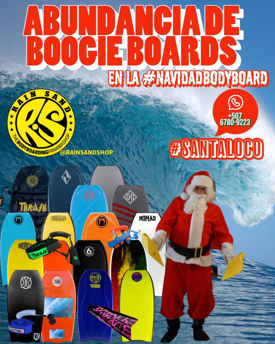 rainsandshop's tweet photo. Ya me sigues en Twitter ? Tenemos andando la #NavidadBodyboard con #Santaloco - chatea al WhatsApp en #Panama (507) 67809223 #enviogratis Mundial https://t.co/BUmdU8iwC5