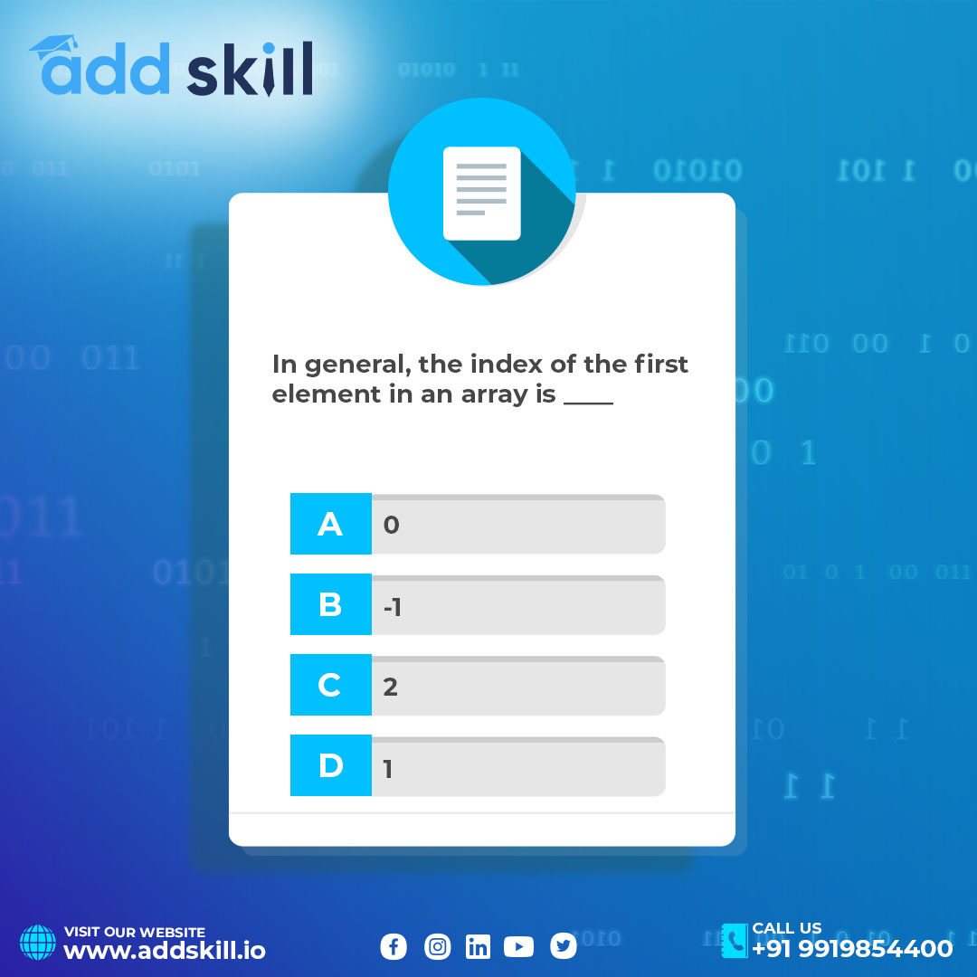 add_skill's tweet photo. Time to test your programming knowledge.
Comment the right answer.
.
.
#addskill #TechQuiz #codingquiz #coding #fullstackdeveloper #softwaredeveloper #softwaredevelopment #frontenddeveloper #backenddeveloper #developerlife #codingchallenge #frontenddevelopment #backenddevelopment https://t.co/8VtRCuC2je