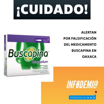 infodemiaMex's tweet photo. 🚨#Ciudado 

Servicios de Salud del gobierno de Oaxaca alertaron sobre la falsificación del medicamento #Buscapina con lote 156036 y caducidad de diciembre 2022 y Neo-Melubrina con número de lotes B264718 y B204718, con fecha de caducidad diciembre 2023

👉https://t.co/t1F3uYpjZg https://t.co/nF37nl0pdh