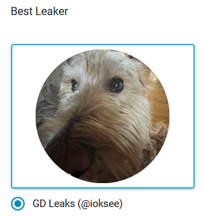 doing my part for the GD Awards