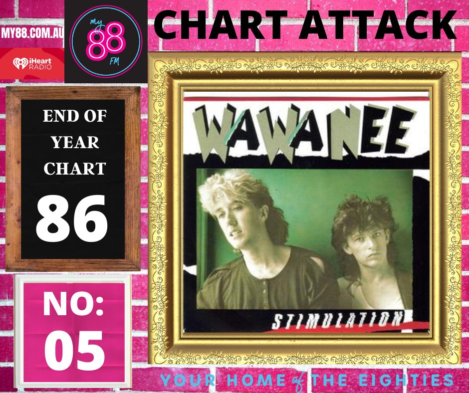 waynetunks's tweet photo. #ChartAttack on @My88_FM: Aussie End of Year Top 20 of 1986:
5: Stimulation #WaWaNee
Highest selling Aussie song of 86, such an epic Aussie song from a brilliant pop band. https://t.co/FVyyJge04w