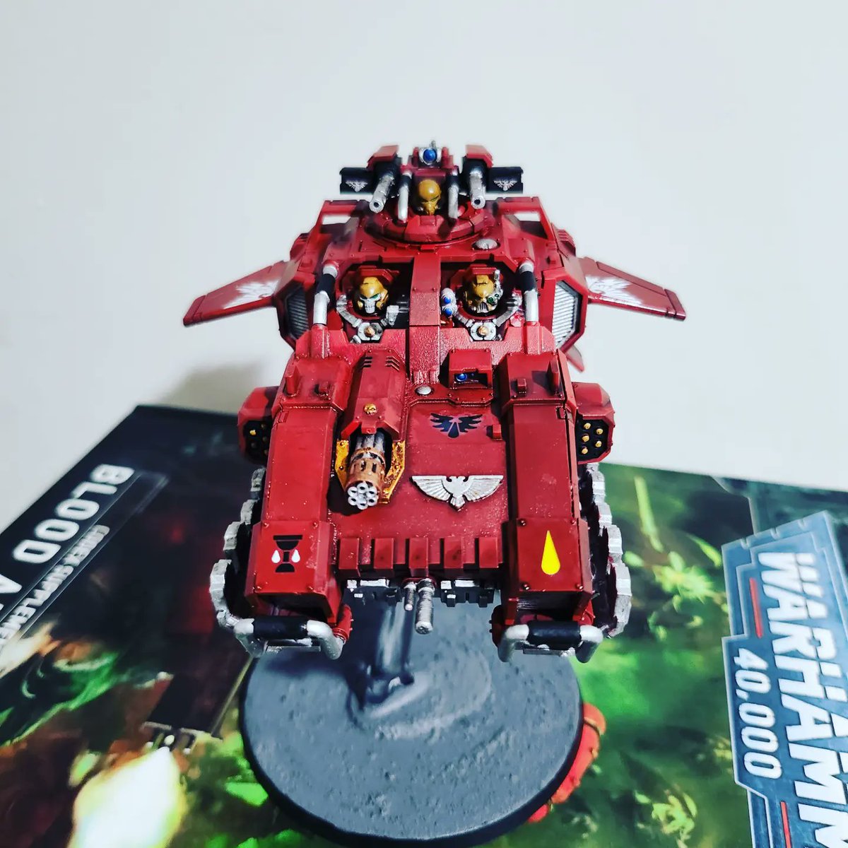 gunner830's tweet photo. Storm Speeder charging in! #bloodangels #stormspeeder #hailstrike #sonsofsanguinius #redthirst #warhammercommunity #primaris #phobos40k #warhammer40k #warhammer40000 #baal40k #tabletop #tabletopgames #40k #warhammerart #vehicle40k https://t.co/yyldAUYSBK