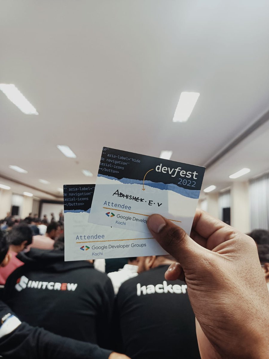 PravithaPrakas5's tweet photo. Attending #DevFest2022
#devfestKochi
@gdgcloudkochi
Having a blast and a great time @GDGCochin. Making the most of it in the best way possible. https://t.co/xoueSLaEKZ