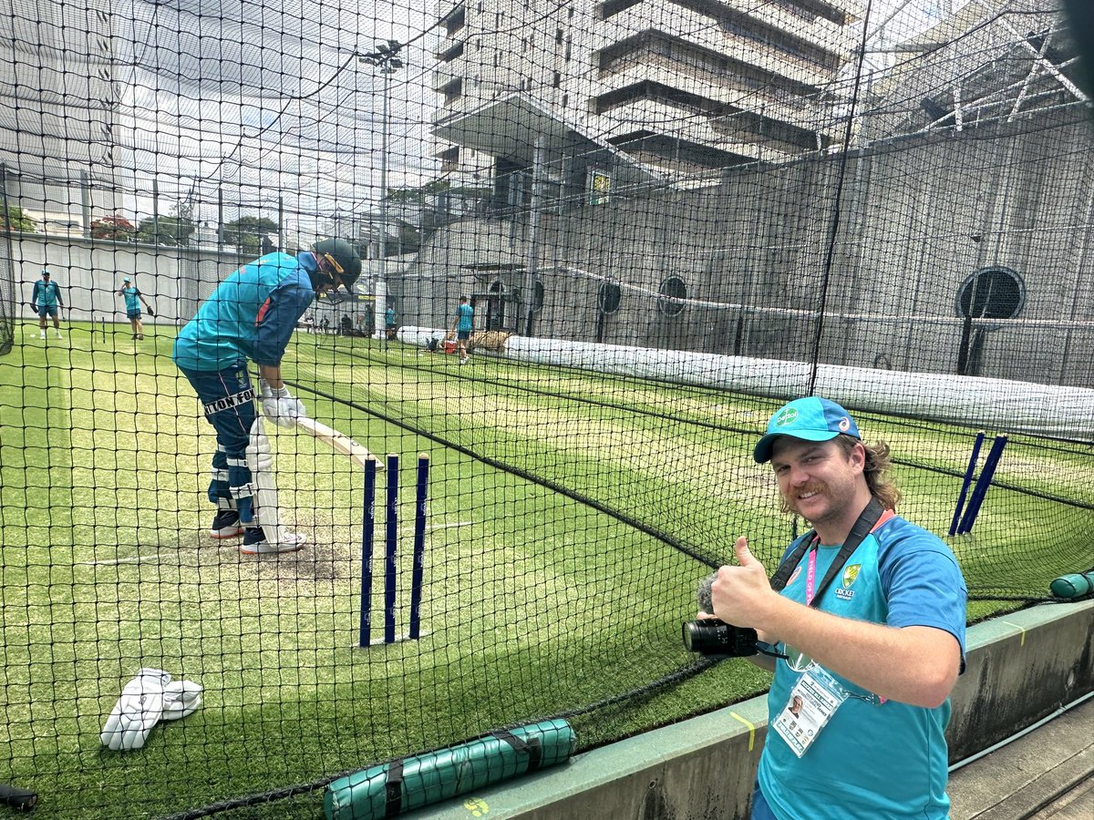 beastieboy07's tweet photo. Can’t believe it’s time to say goodbye to @ClancySinnamon, the creative genius who brought you every wonderful video you’ve seen from behind the scenes of Australian cricket since 2018 &amp; also the sweetest guy ever. You’ll only hear &amp; see a lot more from &amp; about this legend though https://t.co/O698vSv9Tl