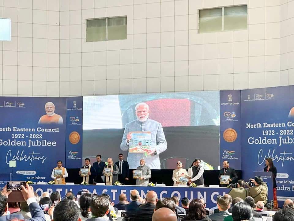 Attended the 50 glorious yrs of NEC's Golden Jubilee Celebration at State Convention Centre, Shillong today wherein Hon'ble PM Shri @NarendraModi Ji will inaugurate, dedicate &amp; lay the foundation stone of projects across various sectors.
<a href="/NBirenSingh/">N. Biren Singh</a>
<a href="/sambitswaraj/">Sambit Patra</a>
<a href="/BJP4Manipur/">BJP Manipur</a>