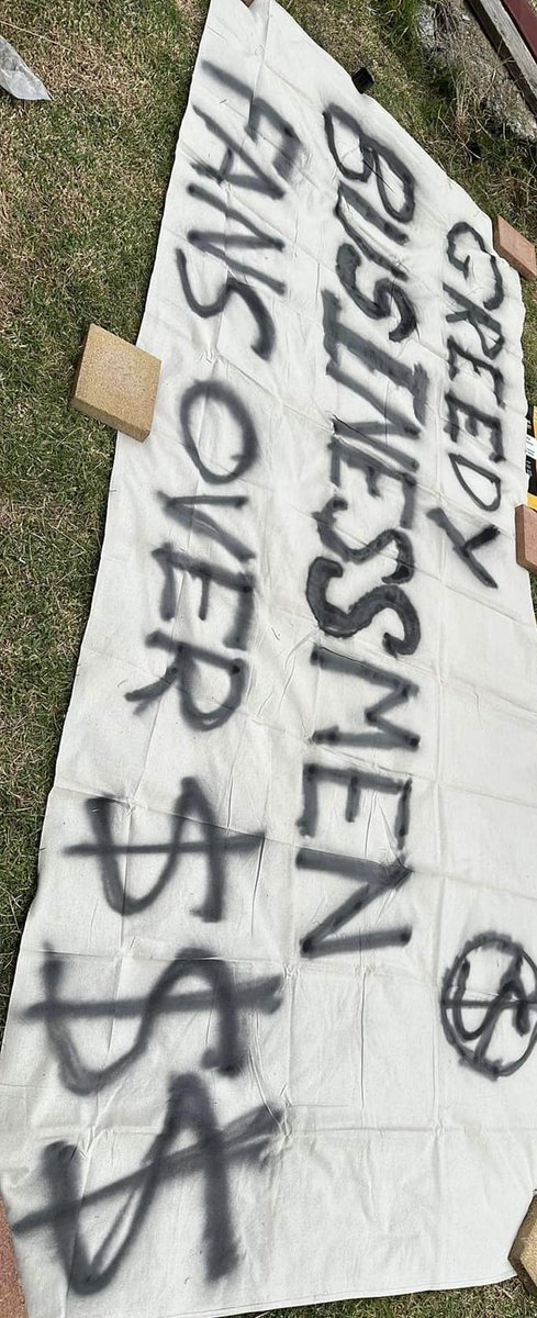 bullpenofficial's tweet photo. Our banner &amp; Perth’s banner has been confiscated, can’t even have a peaceful protest. 

Danny Townsend has sold out the league without fans there’s no football. @TheRealALM https://t.co/vTrhBVTNGo