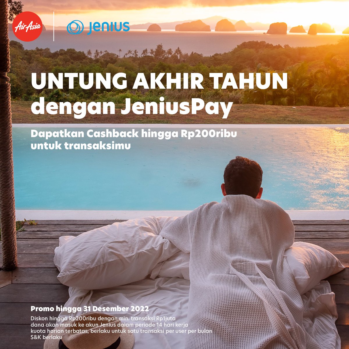 airasia_indo's tweet photo. Diskon Rp200ribu dengan pembelian tiket min. Rp1juta?! Wow! π±π Yuk, lakukan transaksimu dengan Jenius Pay di airasia Super App untuk menikmati promo ini!
Pst, kuota terbatas! Jangan sampai kehabisan yaa π
*S&K berlaku
#promoairasia #promojenius #jeniuspay https://t.co/sZUvrcQc2M