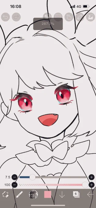 ちょっと生き返ったからお絵描きマホイップトレーナーちゃんおめめ 