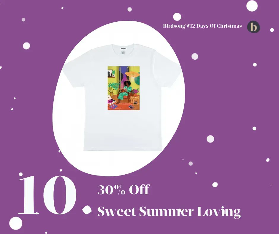 12 Days of Birdsong Christmas | DAY 10 | ✨ 30% OF SWEET SUMMER LOVING TEE ✨✨✨ Our latest collaboration with artist Judith P.Raynault. 10% of all sales will go to The Black Curriculum. birdsong.london/products/sweet…