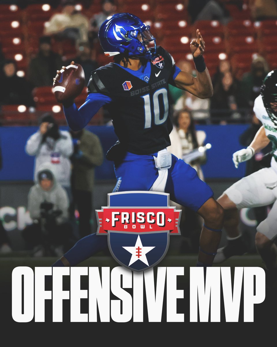 boise_edits's tweet photo. Congrats to the Frisco Bowl MVPs, Taylen Green and Ezekiel Noa!

TG passed for 137 yards and 1 TD while running for 119 and 2 TDs.

Zeke had 6 Tackles, 1 TFL and a 52 yard interception return. https://t.co/aEVW8cZvma