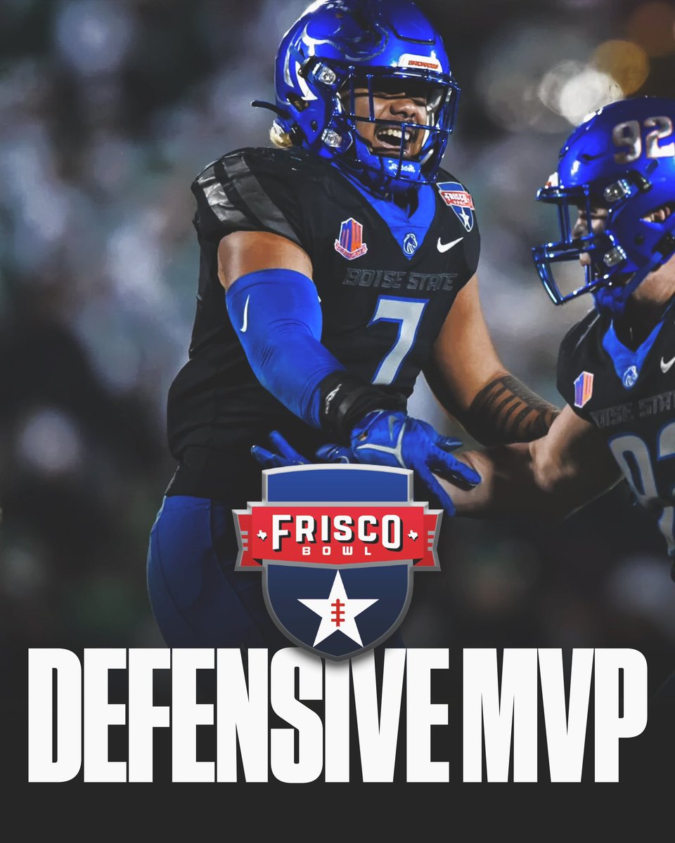 boise_edits's tweet photo. Congrats to the Frisco Bowl MVPs, Taylen Green and Ezekiel Noa!

TG passed for 137 yards and 1 TD while running for 119 and 2 TDs.

Zeke had 6 Tackles, 1 TFL and a 52 yard interception return. https://t.co/aEVW8cZvma