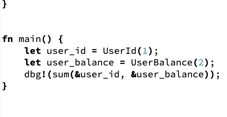 shuoli84's tweet photo. @AllenCunningham @timClicks @sylvainbougerel I think New type is good practice, it prevents you from using wrong type, but impl Deref on NewType is not. The feature `deref coercions` makes any base type reference happily accept a NewType reference. https://t.co/IyojvnS3yn