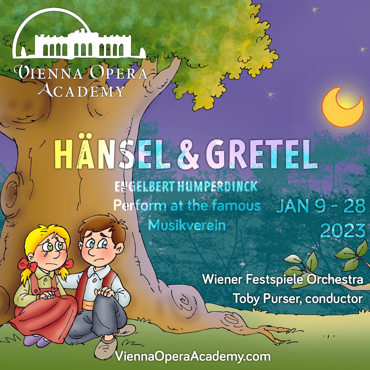 ViennaOperaA's tweet image. NOTICE: VOA is currently auditioning singers for their upcoming performance of Hansel and Gretel on Jan 28th at the Musikverein. The roles still open are that of the Hänsel-Mezzo, Father-baritone-, the Witch-Mezzo or tenor, and the Sandman-soprano. Info: ViennaOperaAcademy.com