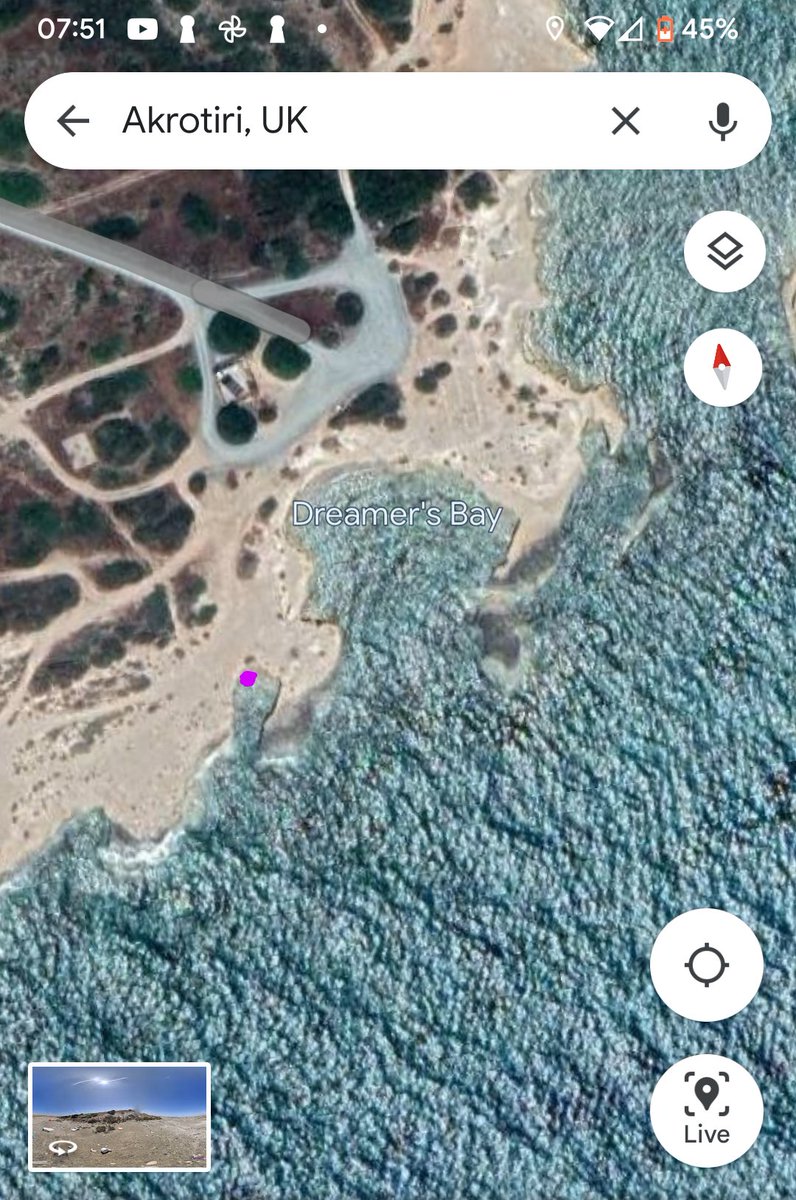 AmandaBray20's tweet photo. @mariagkioni You're welcome. The pink dot is the precise location, though I imagine there has been much erosion in the intervening years. It's on the RAF base. https://t.co/xspm2AW00G
