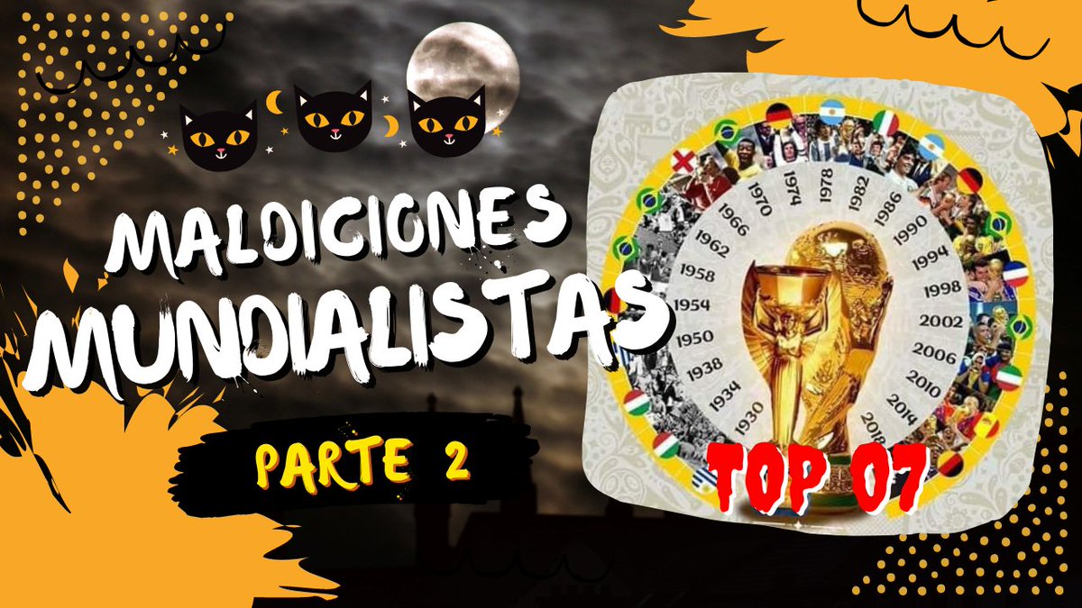 GolJobs's tweet photo. ¡LADIES &amp; GENTLEMAN! En pocas horas conoceremos al gran campeón de #CopaMundialFIFA y por ello les traigo un nuevo top de maldiciones en los mundiales. Ojalá les guste, comenten, den like, compartan y se suscriban! 😎🗺️🏆 

#Qatae2022 #QatarWorldCup 

https://t.co/f2JLKrWS9d https://t.co/0tg8IwbsU3