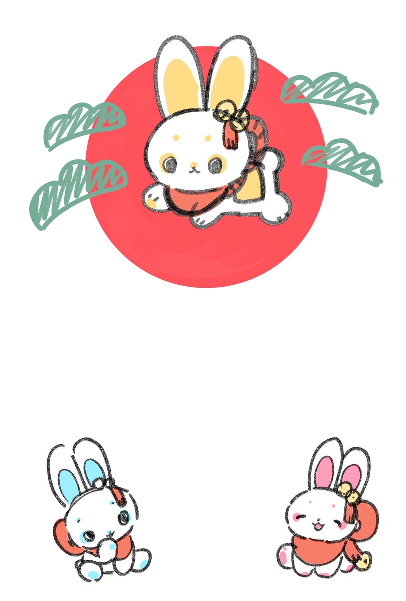 no humans rabbit bell closed eyes white background smile jingle bell  illustration images