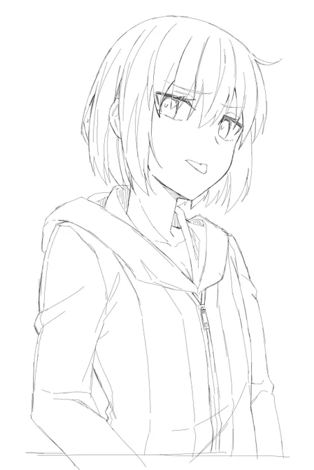 下絵のデータ…!
ボールペンで描くから参考資料探しながら描く…😇 