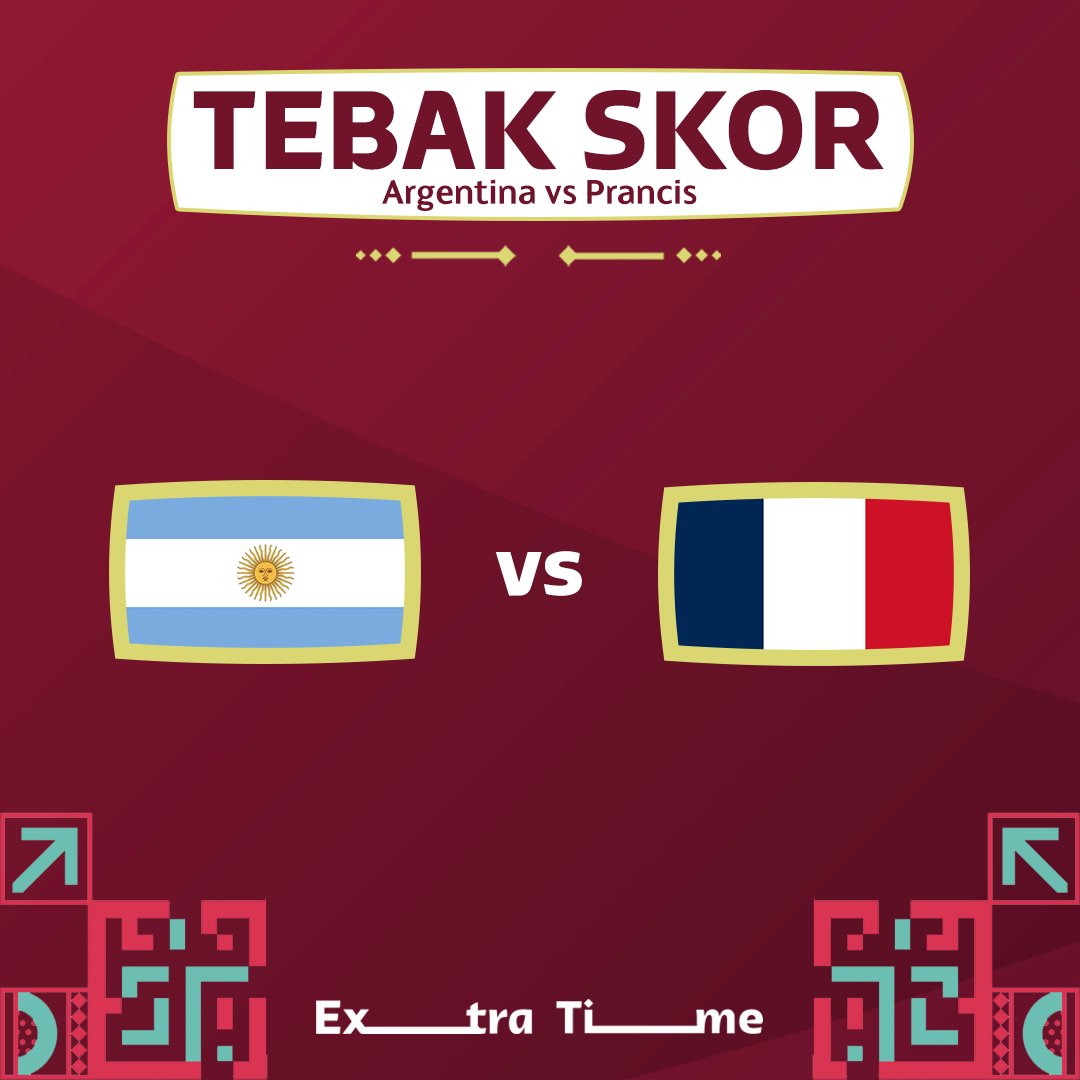 ⚡Kuis Tebak Skor!
Argentina vs Prancis
Berhadiah Parfum Onix Call Me Bento + Saldo 250k untuk 3 orang!

Contoh:
Argentina 1-0 Prancis #TebakScorebarengOnix

Syarat:
- Khusus followers ET
- Follow <a href="/onix_indonesia/">Onix Fragrance</a>
- Dihitung sampai FT
- RT+Like tweet ini
- Jangan lupa hashtag