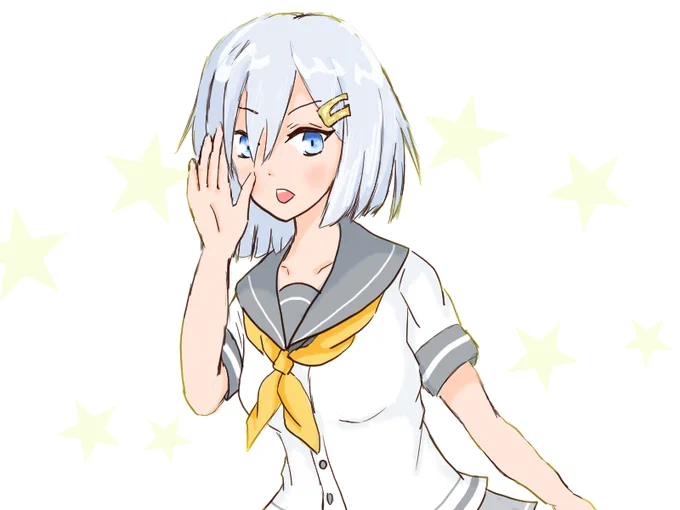 #同じキャラで初めて描いたのと最後に描いたのを比較 浜風ちゃんで。←2019年 →2022年 