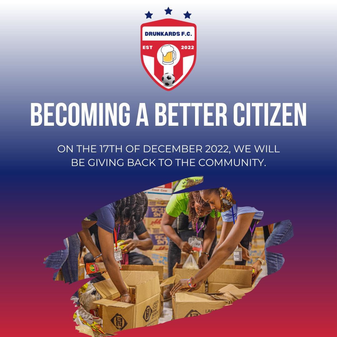 Drunkards_FC's tweet image. Our first community project was a success, special thanks to our CSR Leadership Team @msmutami @_RonnyTM @Blacksamura_i2. May God richly bless you & expand your territories. Your passion is unmatched.
This is just the beginning of an exciting journey. Becoming a better citizen.