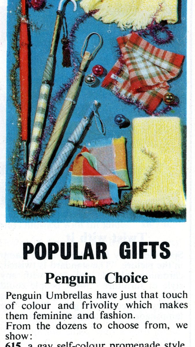 CoopHeritage's tweet image. Picks from the Co-op Christmas Catalogue 'Come Co-operative Shopping' featuring the women's knitwear section and 'Penguin' Umbrellas and headscarves. Protect that permanent wave at all costs!
#12DaysofArchives #FestiveClothes #ARAScot