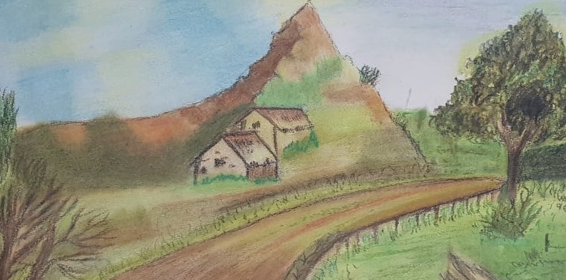 SheetalArtz's tweet photo. Title: Landscape. Medium: Oil pastel Colour. #sheetalartz #oilpastel #landscape #scenery #art #ArtistOnTwitter #ArtofLegends #artistsontwitter #painting https://t.co/ttWsfJvmLO